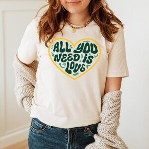 All You Need Is Love Graphic T-Shirt Jordan Love Football Tee 96